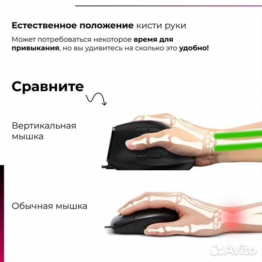 Вертикальная мышь Zelotes T-50