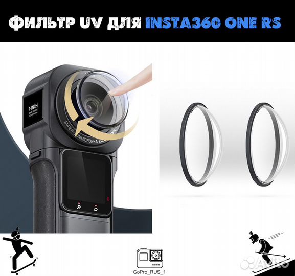 Защита линз Фильтр UV для Insta360 ONE RS