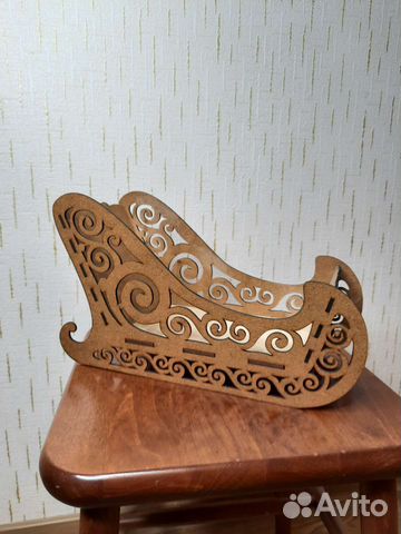 Новогодний декор, санки