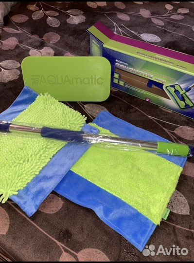 Швабра aquamatic mop с двумя насадками