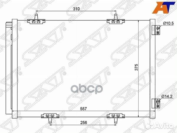 Радиатор кондиционера Citroen C3 01-16 / C2 03-07