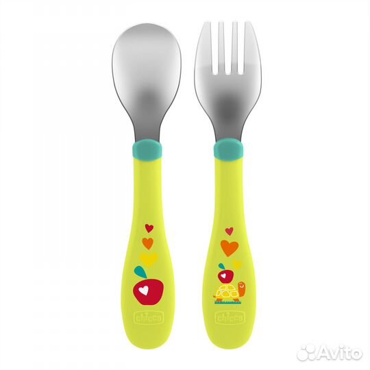 Набор приборов Chicco Metal Cutlery ложка+вилка с