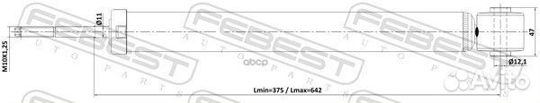 Амортизатор задний 04110-003R 04110-003R Febest