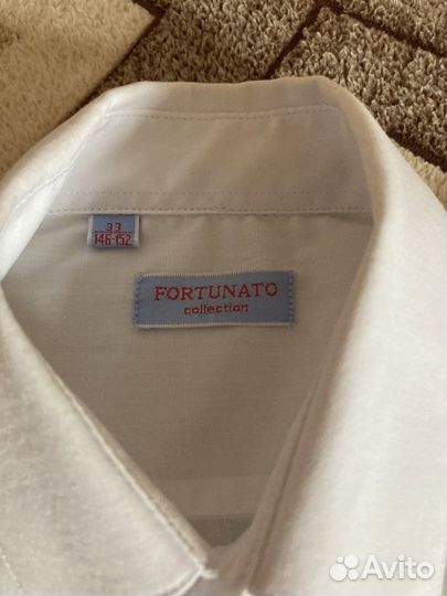 Рубашка белая школьная для мальчика 146-152