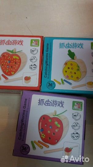 Магнитная Игра червячки в клубничке