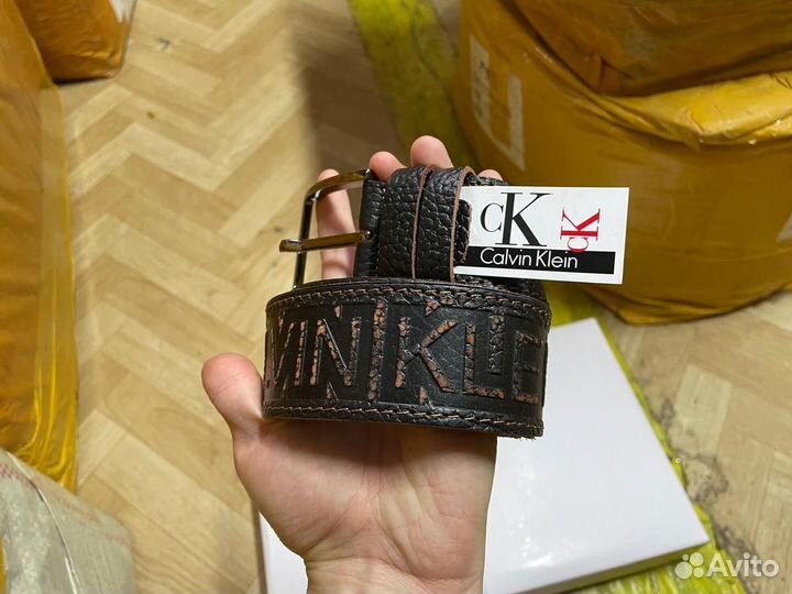 Ремень мужской кожаный Calvin Klein