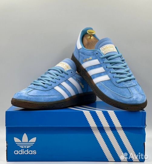 Кроссовки adidas spezial голубые