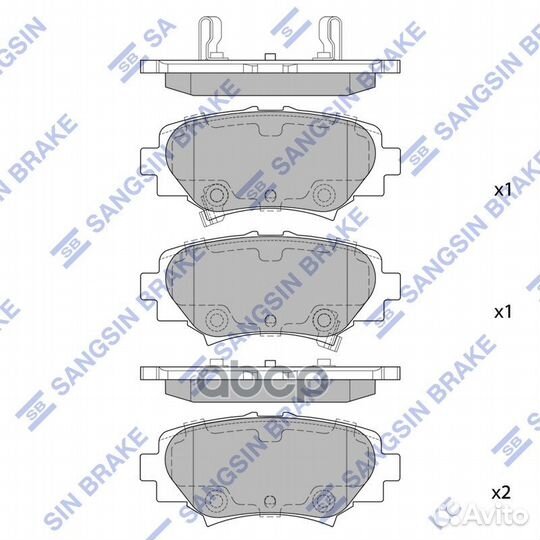 Колодки тормозные дисковые SP1730 Sangsin brake