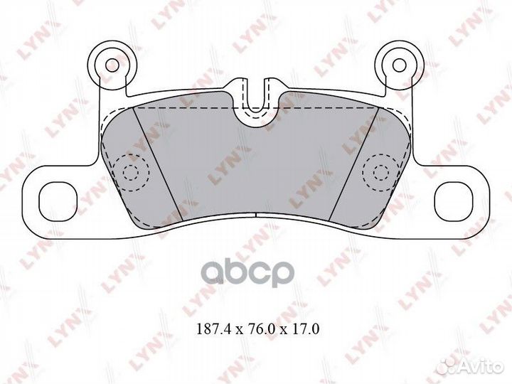 Колодки тормозные дисковые зад BD8029 lynxauto