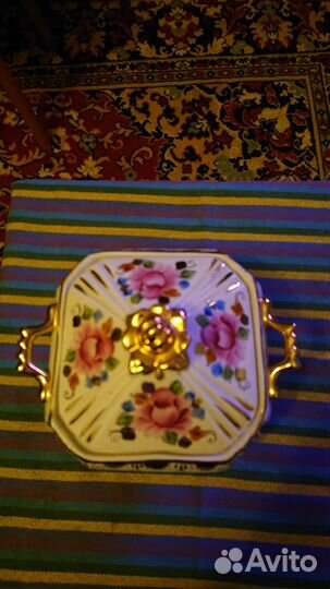 Сахарница розовая гжель