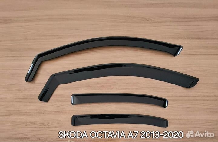 Дефлекторы вставные Scoda Octavia A7 лифтбек 2013