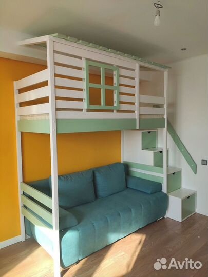 Кровать-домик чердак для детей