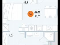 Апартаменты-студия, 41,9 м², 5/6 эт.