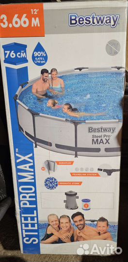 Каркасный бассейн 366 на 76