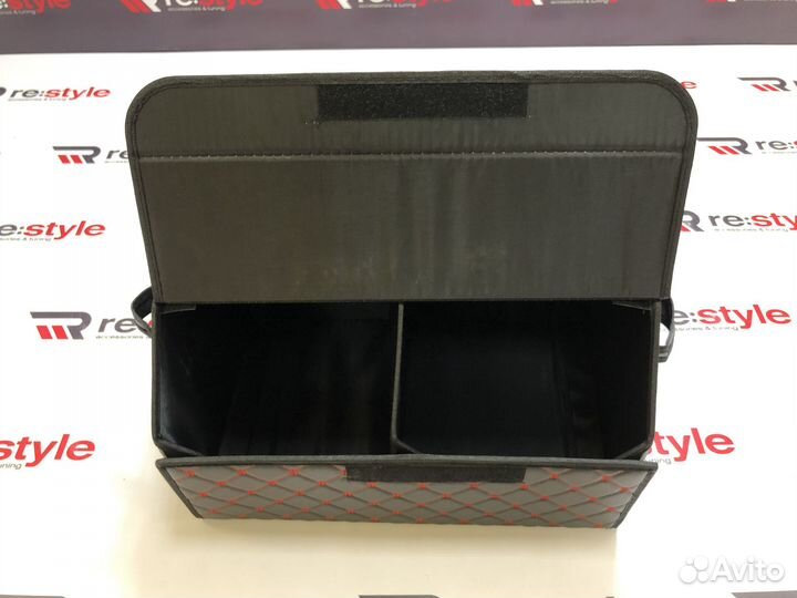 Органайзер средний Черный с красной строчкой