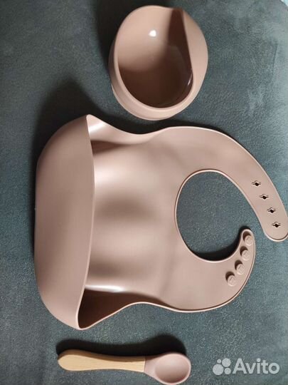 Набор посуды для кормления, новый силиконовый