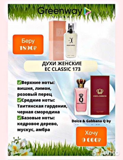 Духи гринвей