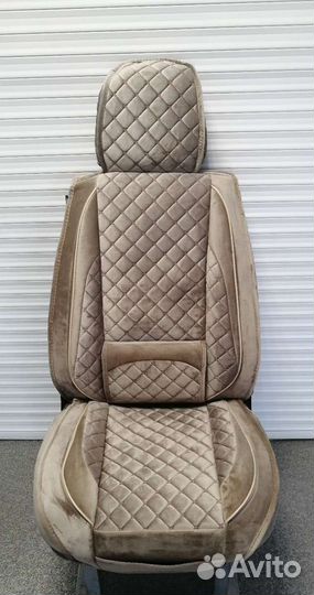 Авточехлы накидки алькантара-велюр анатомические