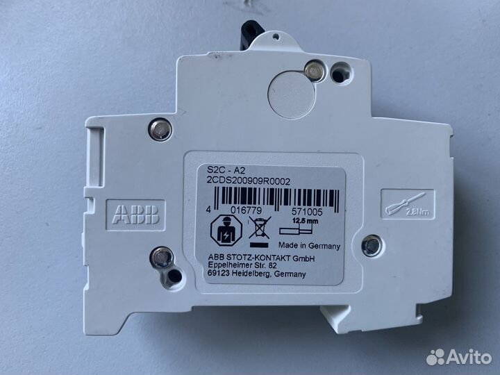 Выключатель ABB, расцепитель ABB, контакт ABB