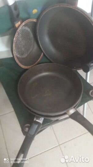 Сковорода литая, утолщенное дно титан Нева