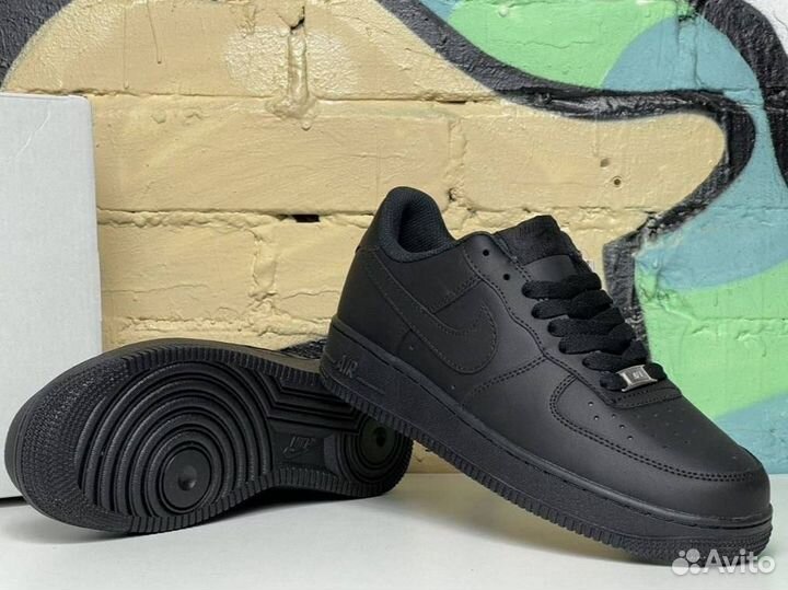 Nike Air Force 1 Чёрные (36-46)