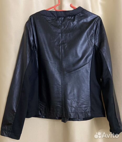 Кожаный пиджак женский