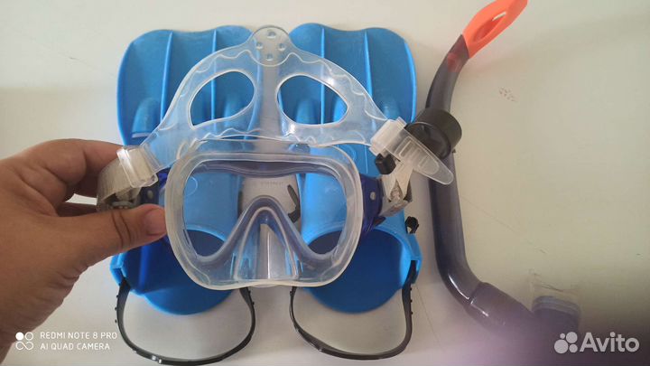 Маска с трубкой Joss и ласты Intex