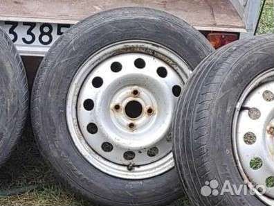 Колеса в сборе r15 летние на Рио. Солярис. Б/у