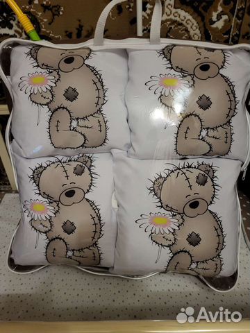 Бортики в детскую кроватку и балдахин