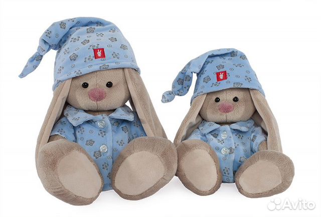 Зайка Ми в голубой пижаме 18см