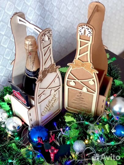 Упаковка подарочная для бутылки Шампанского 2024