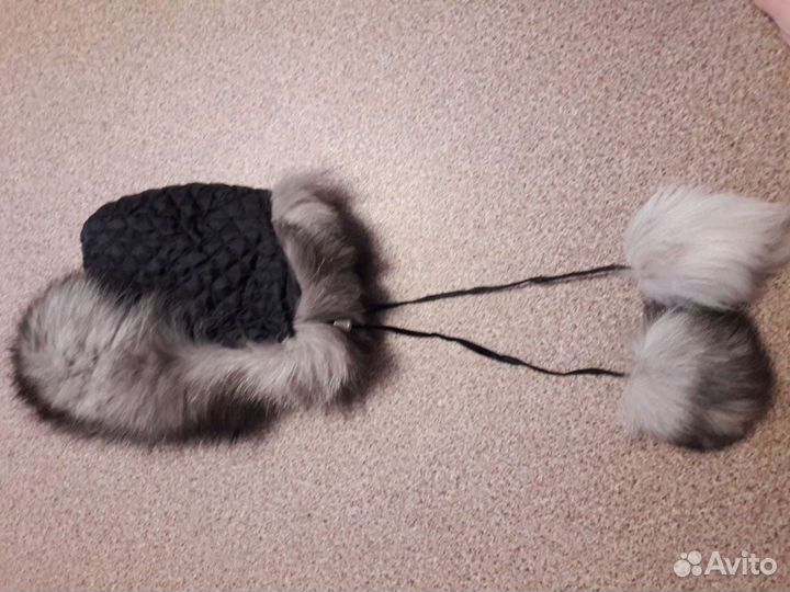 Кроличья шапка на возраст 5-7лет