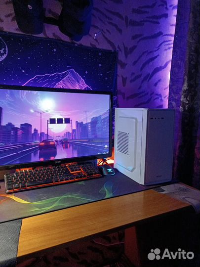 Игровой компьютер razen 3 2200g/озу 16gb/ m2 128