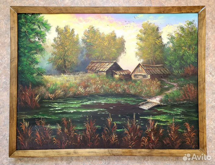 Картина маслом на холсте пейзаж