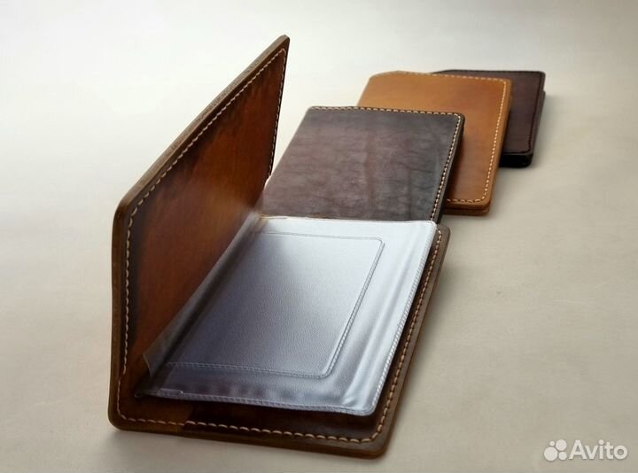 Обложка для документов натуральная кожа