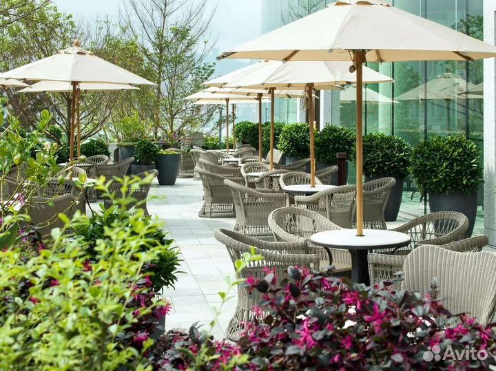 Летние боковые зонты. Зонты для кафе и ресторана