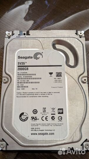 Жесткий диск HDD Seagate SV35 2TB 2000GB донор