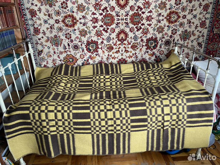 Одеяло покрывало чистая шерсть, 200x155 см