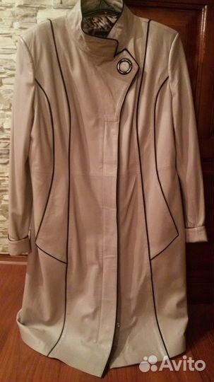 Новое кожаное пальто Турция 52-54