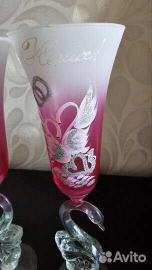 Бокалы фужеры свадебные новые