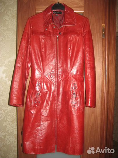 Плащ кожаный