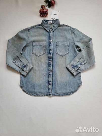 Lime Джинсовая куртка-рубашка XS новая