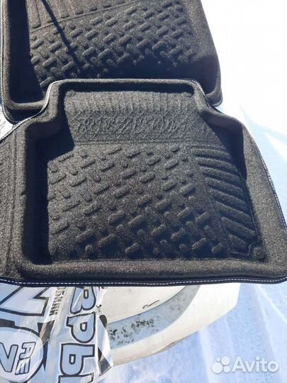 Коврики на hyundai solaris 3D восковые с бортами