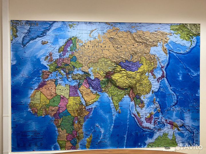 Настенная карта Евразии