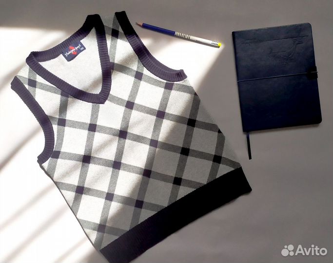 Жилетка трикотажная школьная для мальчика 130 см