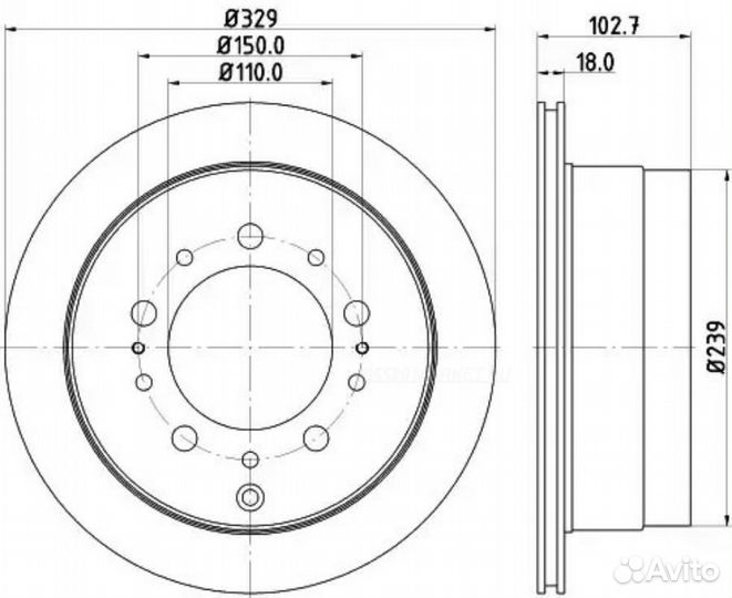 Nisshinbo ND1042K Диск тормозной зад