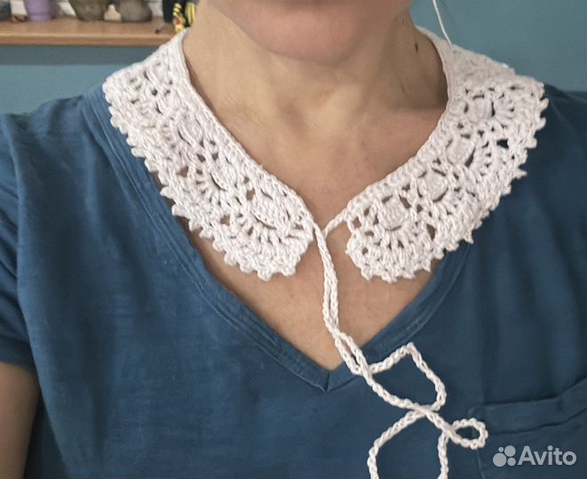 Кружевной воротник ручная работа