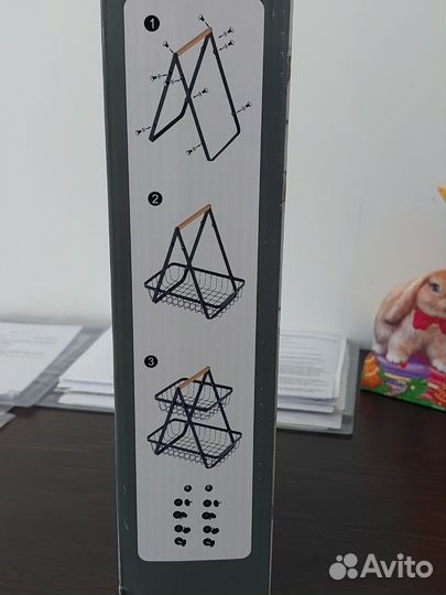 Фруктовница металлическая двухъярусная.Новая