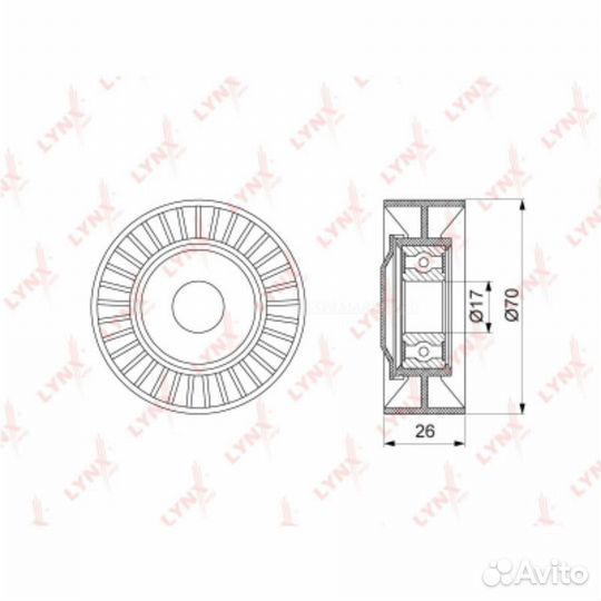 Lynxauto PB-5375 Ролик натяжной приводного ремня