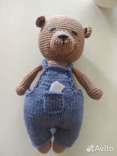 Вязаная игрушка, мишка Лу